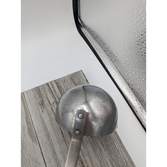 Vintage Kitchen Utensil Stainless Steel Ladle  11 1/2" Black Handle - Picture 5 of 8